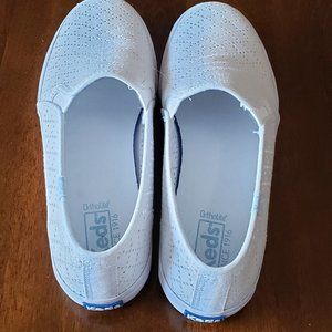 Keds White Perforated Double Decker